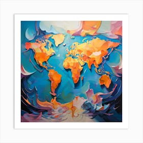 World Map 46 Art Print