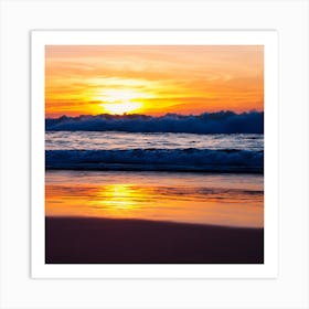 Sunset At The Beach Art Print