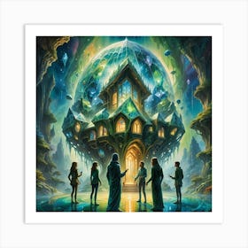 Alien House In The Sky Art Print