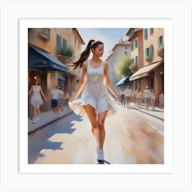 Shuffle Dancing In Italy - by Miezette Art Print