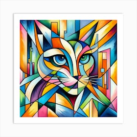 Abstract Cat 6 Art Print