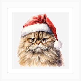 Santa Cat 50 Art Print