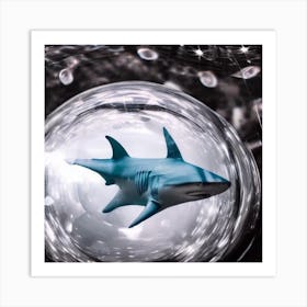 Shark In A Bubble Art Print