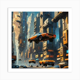 Futuristic Cityscape Art Print