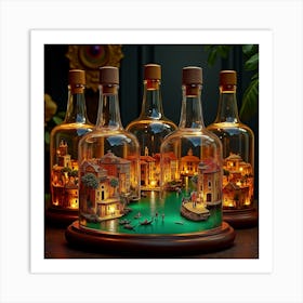 Venice In Bottles 11 Art Print