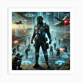 A Dynamic Sci Fi Scene Depicting Ronan Ashheart Sh Art Print