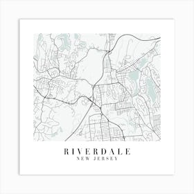 Riverdale New Jersey Street Map Minimal Color Square Art Print