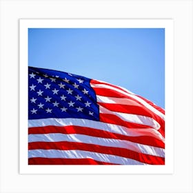 American Flag Ripple Effect In Closeup Stripes And Stars Representing Julys Pride And Nations Loy (1) 2 Art Print