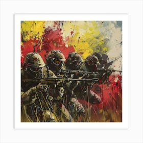 Soldiers In The Field Art Print