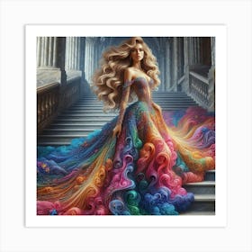 Rainbow Woman Art Print