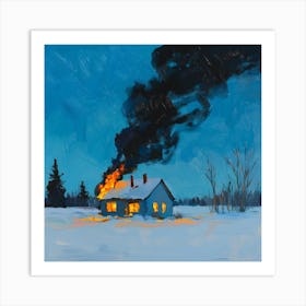 House On Fire Art Print