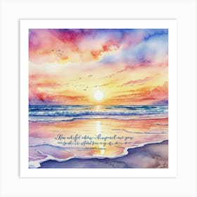 Sunset On The Beach 3 Art Print