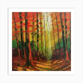 Forest Panting Abstrat Art Print