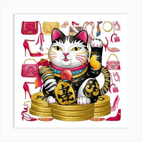 A Vibrant And Intricate Illustration Of A Lucky Ca Ku9hp9mmsukbmhp3kqydng Lnwoajrzqvuwfqtqfkaevq Art Print