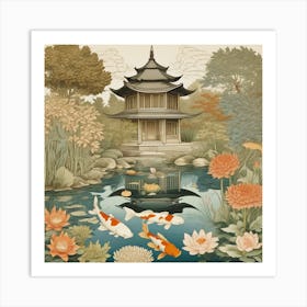 Koi Pond Art Print