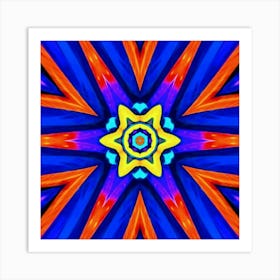 Psychedelic Starburst 6 Art Print