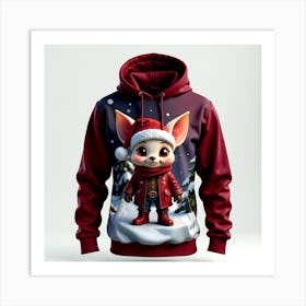 Santa Hoodie 1 Art Print