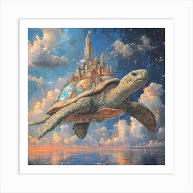 Turtle In The Sky Art Art Print