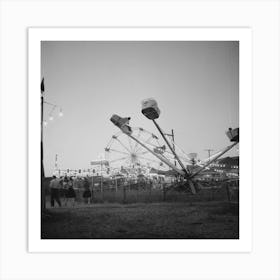 Untitled Photo, Possibly Related To Klamath Falls, Oregon,Carnival Rides At The Circus By Russell Lee Art Print