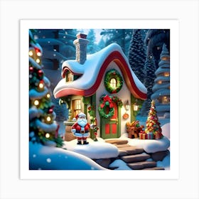 Christmas House Art Print