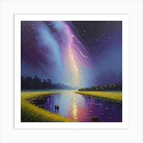 Lightning In The Sky Art Print