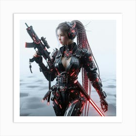 Futuristic Girl 7 Art Print