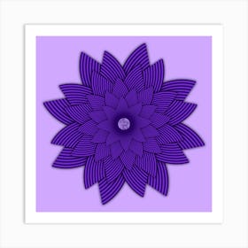 Purple Lotus Flower Art Print