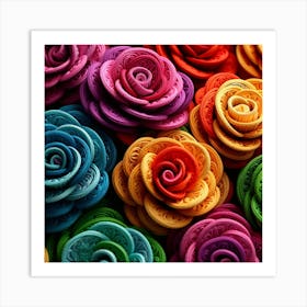 Colorful Roses 19 Art Print