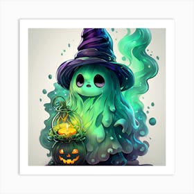 Spooky Ghost Art Print