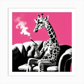 giraffe human Art Print