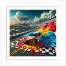 Nascar Car Painting Art Print