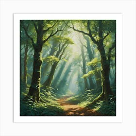 Path In The Woods 1 Art Print