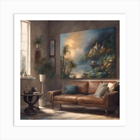 "Sunset Retreat Residence" 1 Art Print