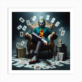 Joker Sitting In Chair Art Print