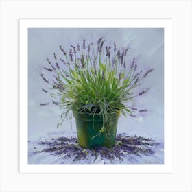 Lavender In A Pot 1 Art Print