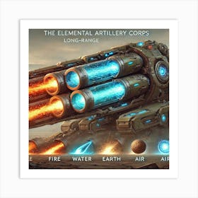 Elemental Artillery Cannons Art Print