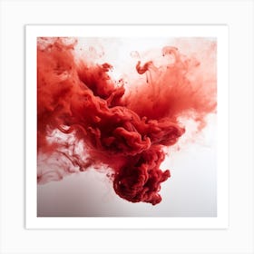 Red Smoke In The Air Art Print