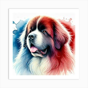 Watercolor Newfoundland 1 Art Print