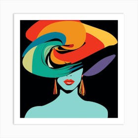 Rainbow Hat Art Print