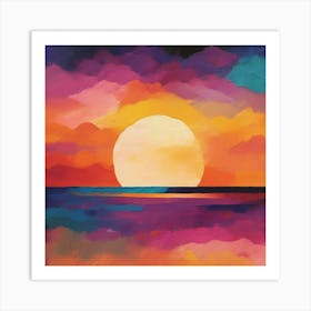 Sunset Canvas Art Art Print