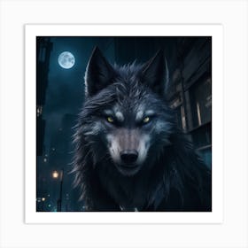 Wolf In The City Art Print