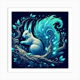 A mystical squirrel 2 Art Print