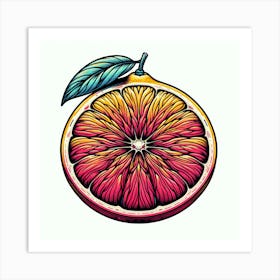 Blood Grapefruit Art Print