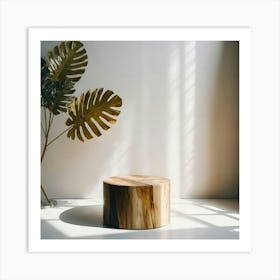 Tree Stump In A Room 1 Art Print