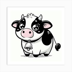 Line Art cow 1 Art Print