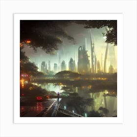 Futuristic City 8 Art Print