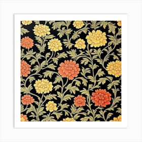 Floral Wallpaper Art 3 Art Print