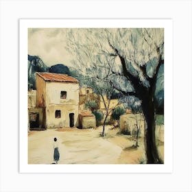 Village In Winter Art Print