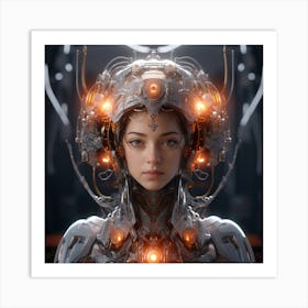 Futuristic Woman Art Print