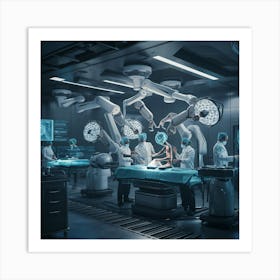 Robots In The Operating Room 1 Art Print